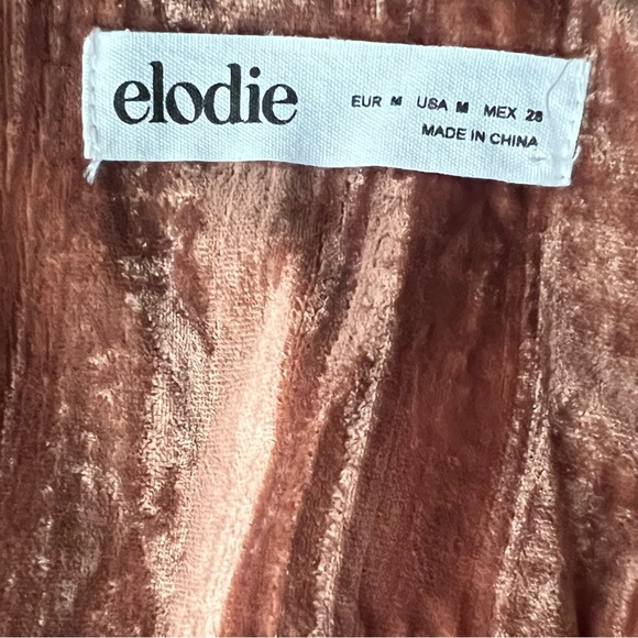 ELODIE NWOT CLAY VELVET MINI DRESS - Picture 8 of 9